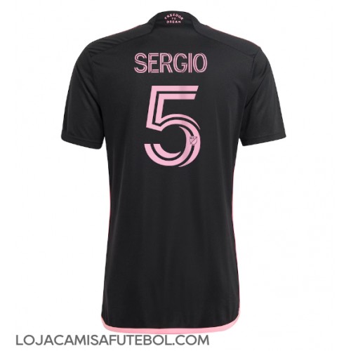 Camisa de Futebol Inter Miami Sergio Busquets #5 Equipamento Secundário 2024-25 Manga Curta